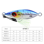 Big Jig Fishing Lure Weights 10g-60g Fishing Jigs Saltwater Lures Metal Bass Jig Isca Artificial Fake Fish Glitter Holographic