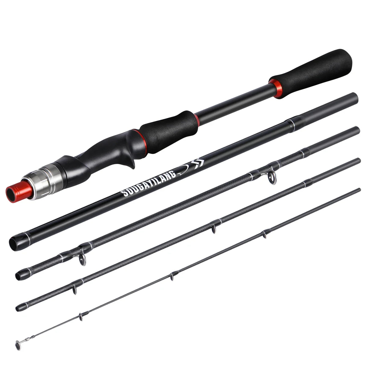Sougayilang Lure Fishing Rod 1.8m 2.1m Spinning  Bait Casting Rod Carbon Fiber EVA Handle Fishing Pole for Fishing Pesca