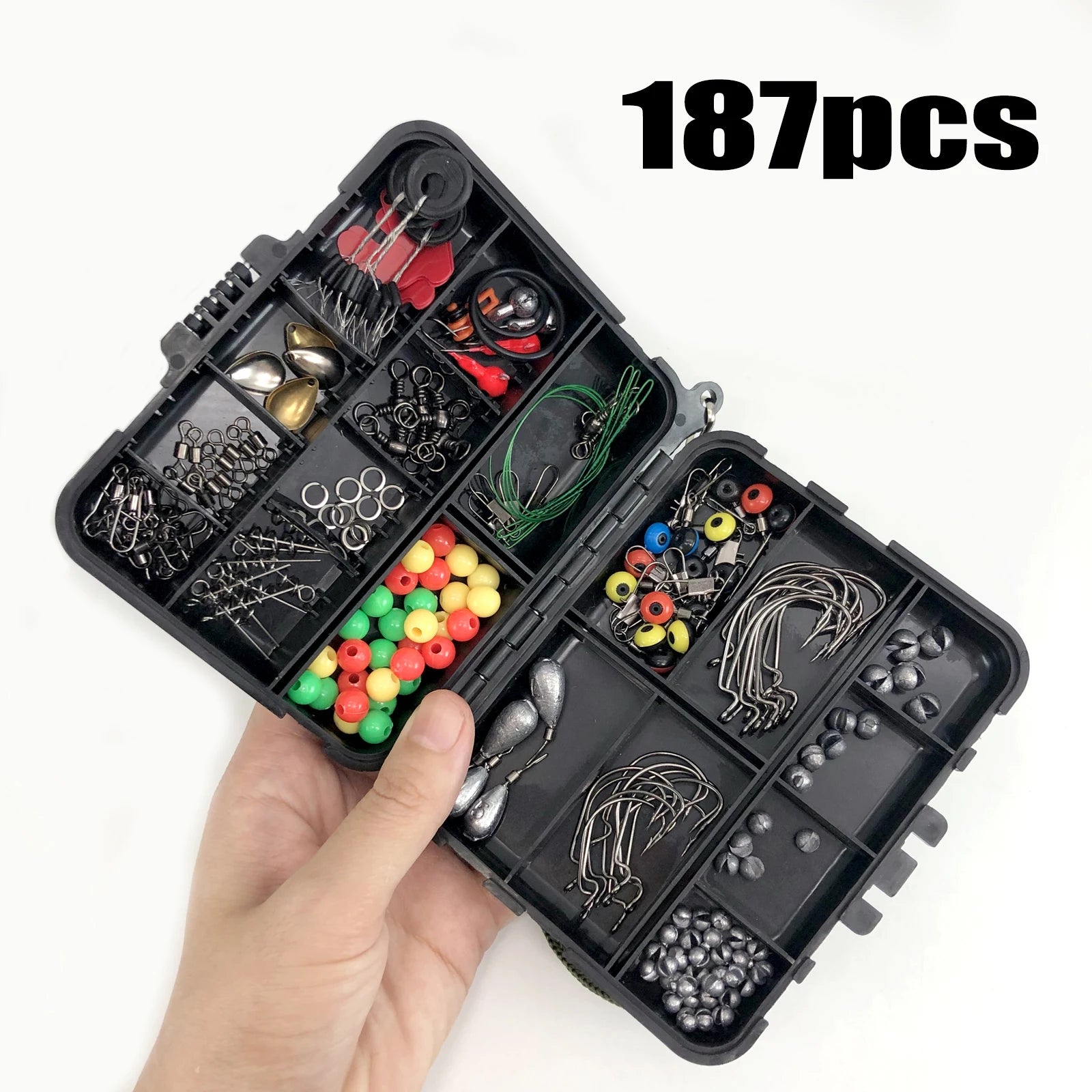187/269pcs Fishing Accessories Kit Set - Including Tackle Box, Fish Hooks, Bait Parts, Sinkers - Perfect For Outdoor Fishing