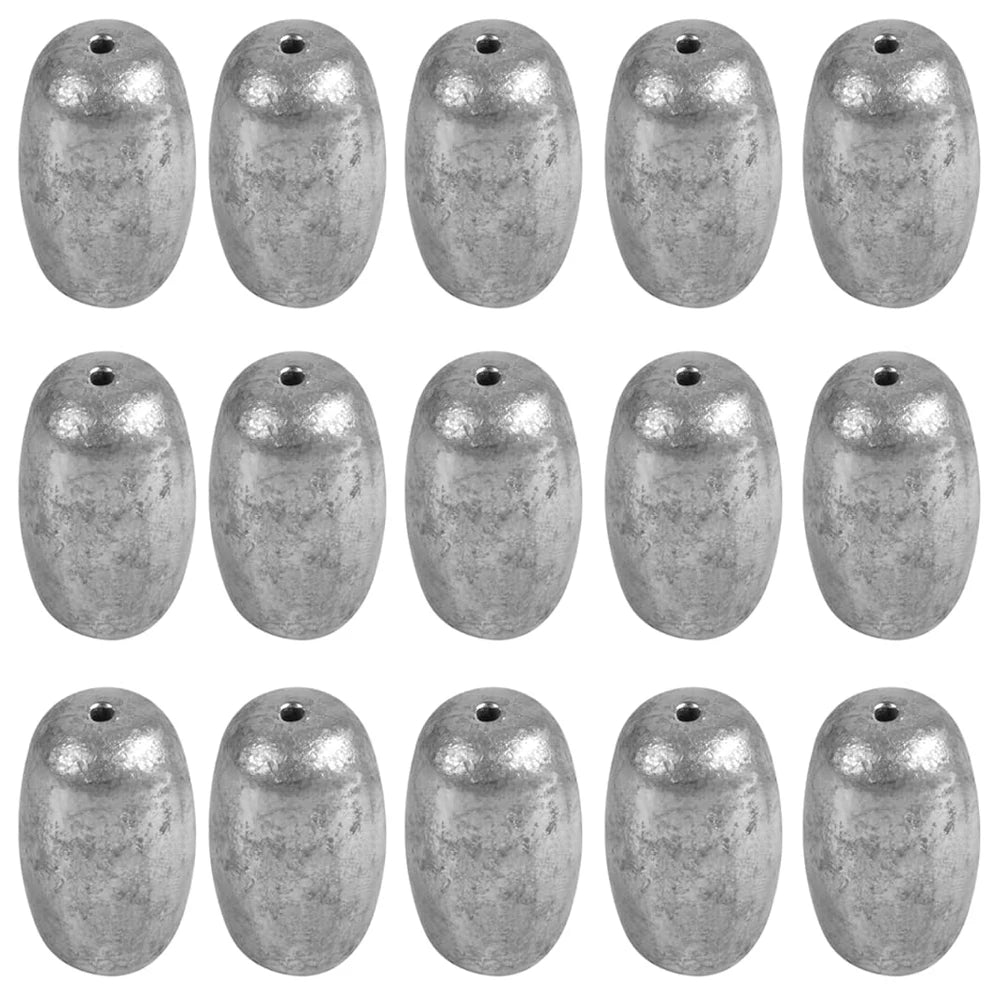 Egg Sinkers Fishing Weights Bass Casting Fishing Sinker Weights Oval Shape Fishing Weights Saltwater Freshwater Slip Sinkers