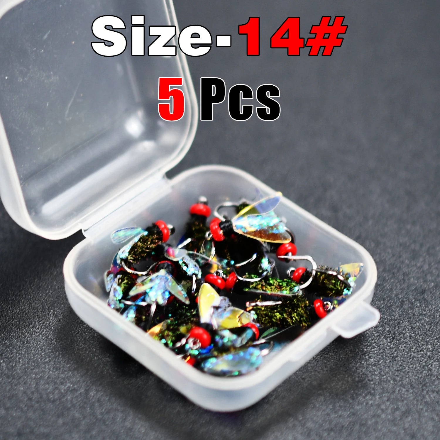 Topranc Fly Fishing Dry Flies Bionic Insect Fly Bait Suitable for Bass Trout Carp Reflective Woven Material With Double Winged