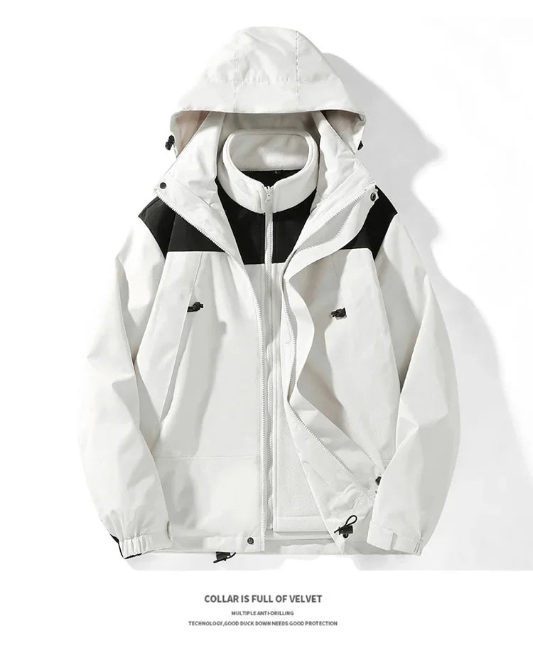 Outdoor Windproof Waterproof Warm Breathable Wear-resistant Jacket For Autumn Winter Outdoor Sports Hiking Couple's Jacket
