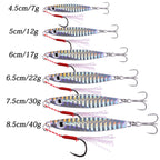 2026 Metal Jig Fishing Lure Weights 7g-40g Trolling Hard Bait Bass Fishing Bait Tackle Trout Jigging Lure Jigs Saltwater Lures