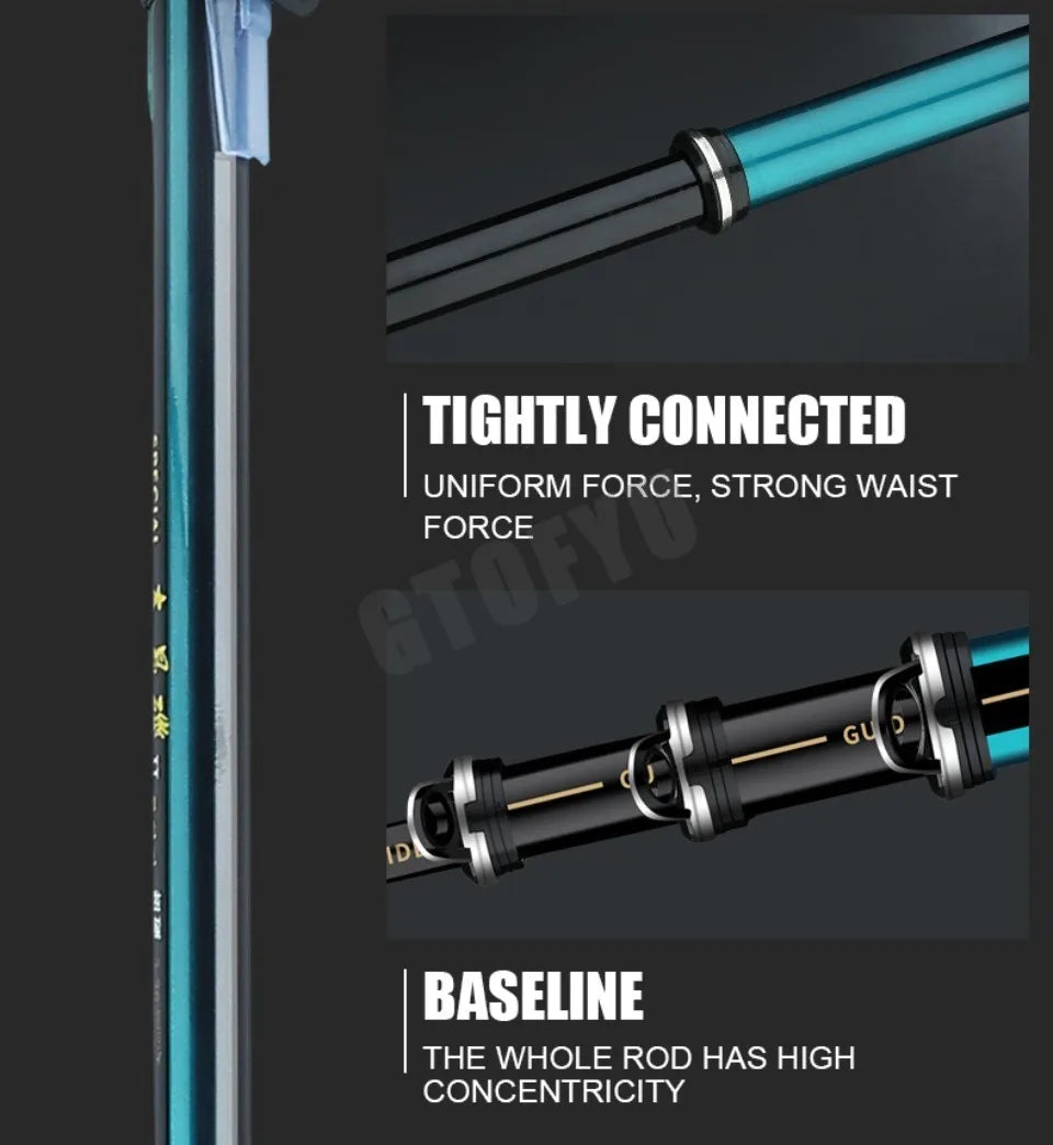 2.7m-7.2m Fishing Rods High 60T Carbon Ultralight Telescopic Surfcasting Spinning Rock Fishing Rod  Coast Sea Fishing Freshwater