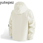 Waterproof Jacket Men Outdoor Hiking Camping Windbreaker Hooded Softshell Zip Up Coats Lightweight Unisex Spring Autumn Coats