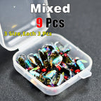Topranc Fly Fishing Dry Flies Bionic Insect Fly Bait Suitable for Bass Trout Carp Reflective Woven Material With Double Winged