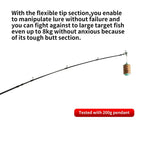 Fishing Rod 6 Section Casting Spinning Portable Travel Fishing Rod 30T Carbon Fiber For Big Game Rod Ultralight Weight
