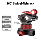 Aluminum alloy fishing accessories, can be rotating gear installation bracket, with adjustable fixture, for fishing