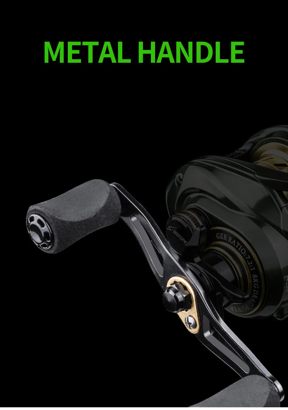 LINNHUE Baitcasting Fishing Reel Micro Fish WK1000 Reel Max Drag 8kg Gear Ratio 7.2:1 Fishing Reel Goods Accessorie