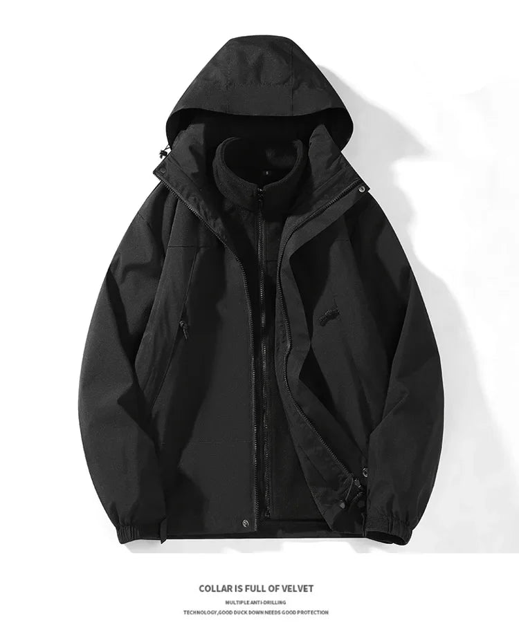 Outdoor Windproof Waterproof Warm Breathable Wear-resistant Jacket For Autumn Winter Outdoor Sports Hiking Couple's Jacket