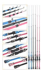 ROLLFISH 1pcs Portable Travel Telescopic Fishing Rod 1.2m/1.5m Light Weight Spinning Casting Carbon Fiber Lure Fishing Rod