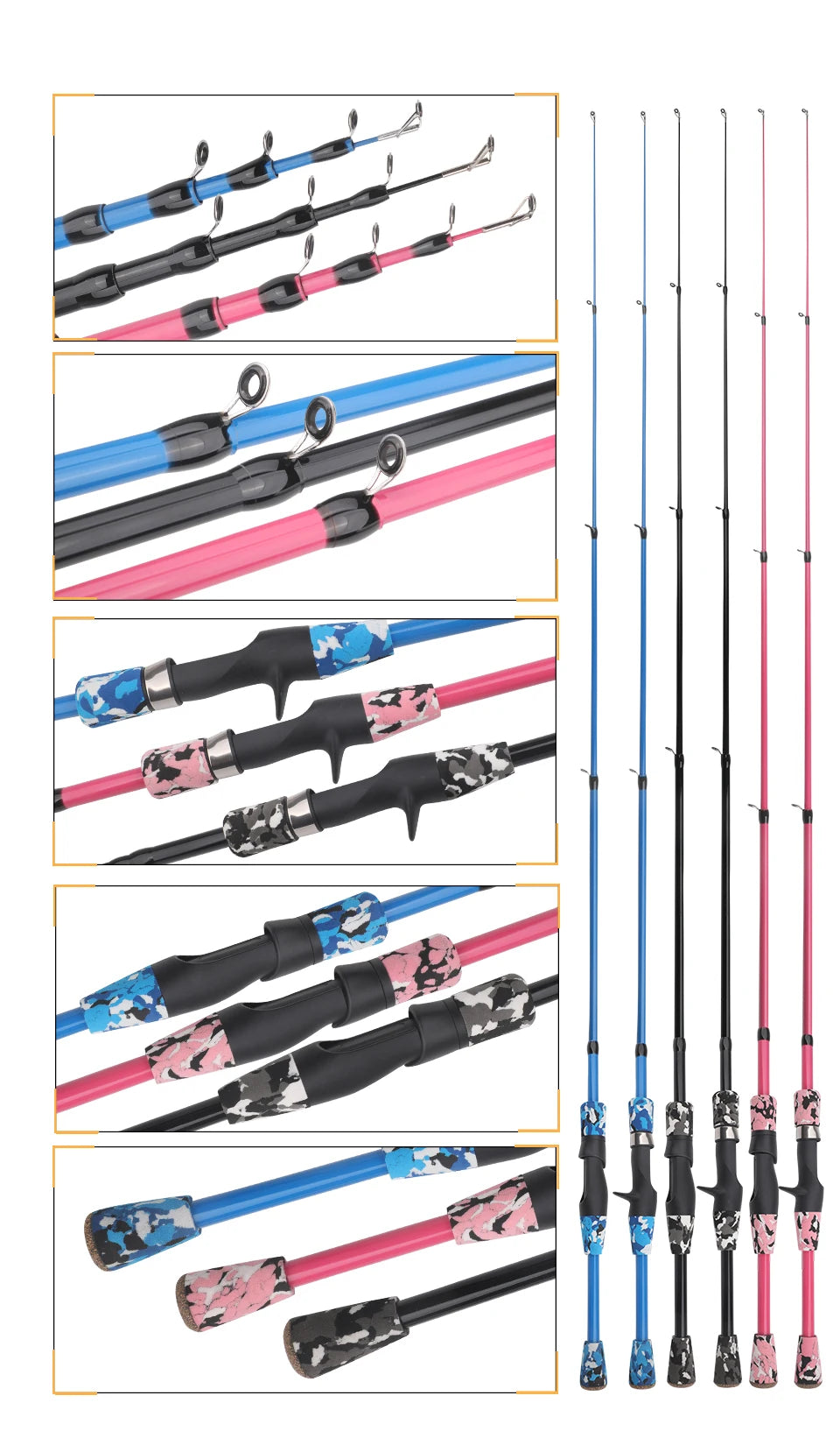 ROLLFISH 1pcs Portable Travel Telescopic Fishing Rod 1.2m/1.5m Light Weight Spinning Casting Carbon Fiber Lure Fishing Rod