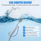 Egg Sinkers Fishing Weights Bass Casting Fishing Sinker Weights Oval Shape Fishing Weights Saltwater Freshwater Slip Sinkers