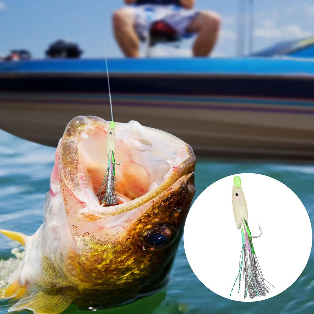 Mackerel Feather Rigs for Sea Fishing Mackerel Bait Hooks Lures Sea Fishing Rig Feather Hook Boat Shore Beach Striped Bass Pesca