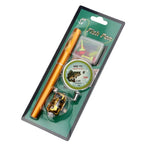 [Fish Rod+Reel+Line+Accessories] Portable Pocket Telescopic Fishing Rod Reel Full Kit Pen Shape Pole 96cm For Fishing Beginner