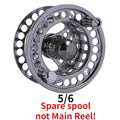 Goture Fly Fishing Reel 3/4 5/6 7/8 9/10 2+1BB Max Drag 8kg Lightweight CNC-machined Large Arbor Left/Right Fly Reel+Spare Spool