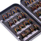 5/10/32pc Flies Kit Brass Bead Head Fast Sinking Nymph Scud Fly Bug Worm Trout Fishing Flies Artificial Insect Bait Fishing Lure