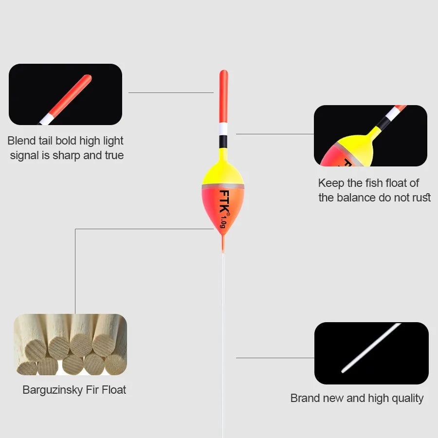 5 Carp Fishing Floats, Vertical Float, Big Belly Float, Wild Fishing, Eye catching Shallow Water Float, Fishing Gear Supplies