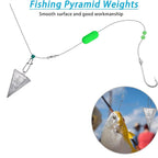 4pcs Fishing Weights Sinkers Pyramid Sinker Catfish Fishing Weights for Surf Fishing Rig Saltwater Fishing Gear Tackle 1/2/3/4OZ