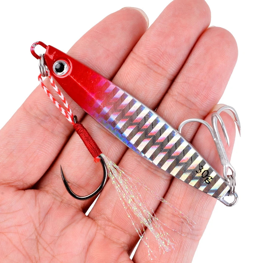 2026 Metal Jig Fishing Lure Weights 7g-40g Trolling Hard Bait Bass Fishing Bait Tackle Trout Jigging Lure Jigs Saltwater Lures