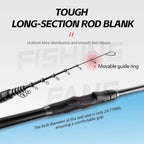 FISHINGFANS 3.6m 3.9m 4.2m 4.5m Fishing Rods Telescopic Surfcasting Spinning Rock Sea Fishing Rod