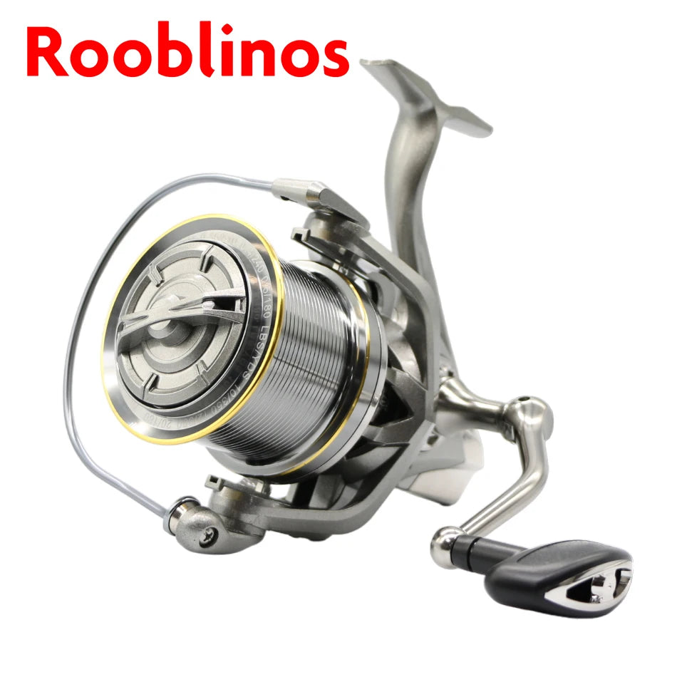 Rooblinos Stainless Steel Bearing Spinning Fishing Reel 8000 9000 10000 12000 14000 25KG Powerful Reel Saltwater Fresh Water