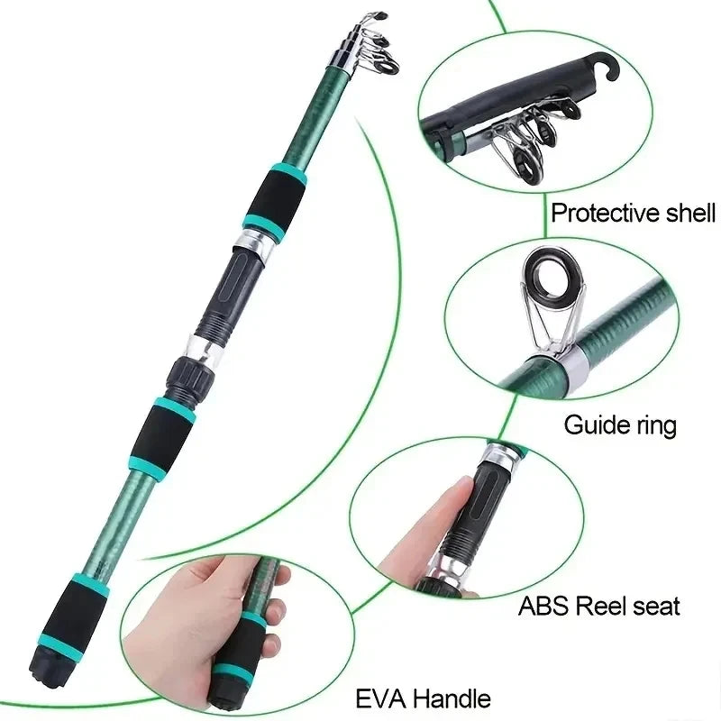 Telescopic Fishing Rod And Spinning Reel