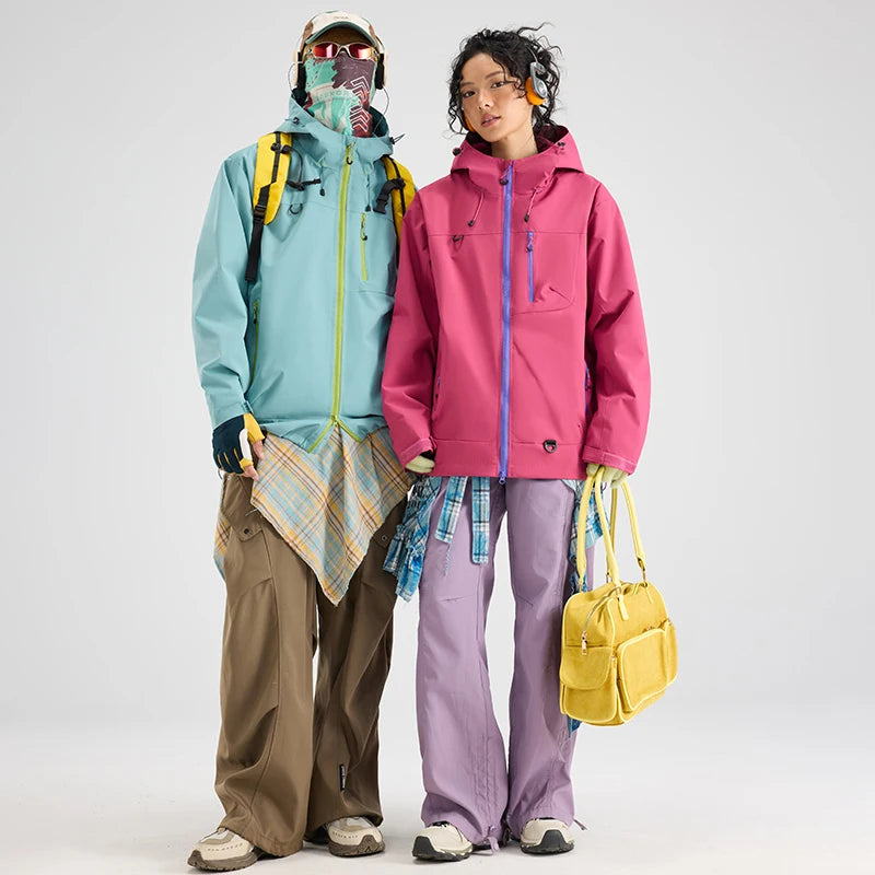 Unisex Hiking Jacket Waterproof Autumn Windbreaker Ourdoor Hooded Coats Women New Jacket Men Fishing Camping Climbing Coats