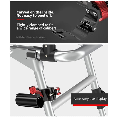 Aluminum alloy fishing accessories, can be rotating gear installation bracket, with adjustable fixture, for fishing