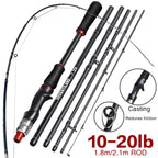 Sougayilang Lure Fishing Rod 1.8m 2.1m Spinning  Bait Casting Rod Carbon Fiber EVA Handle Fishing Pole for Fishing Pesca
