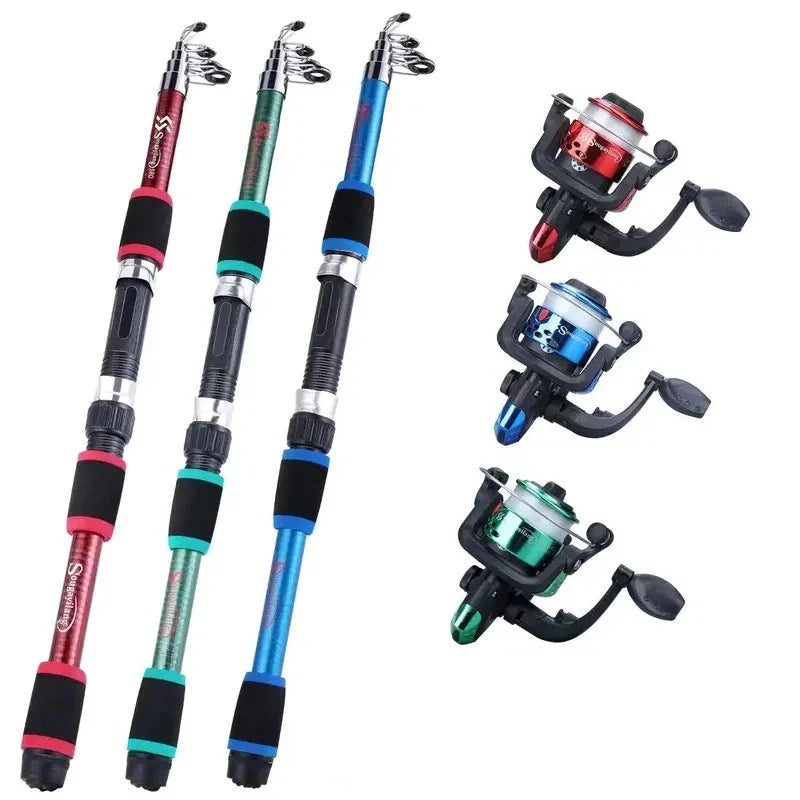 Telescopic Fishing Rod And Spinning Reel