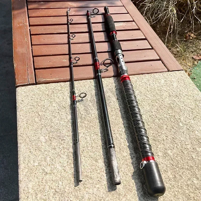Fishing Lure Rod 1.8m 2.1m Lure 70-250g Strong Trolling Fishing Rod Carbon Hard Fast Surf Boat  Spining Fishing Rods Travel Pole