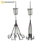 Fishing Accessories 8 Claw 16 Hooks Squid Bait Trap Cage Fishing Lure Cages Octopus Hook Trap Basket Fishing Gear Tools Tackle