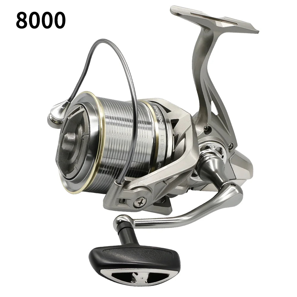 Rooblinos Stainless Steel Bearing Spinning Fishing Reel 8000 9000 10000 12000 14000 25KG Powerful Reel Saltwater Fresh Water