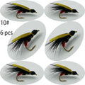 6 Pcs Wet Flies: Hand-Tied Insect Imitations. These Slow-Sinking Lures Are Designed for Effectively Searching Various Water B