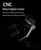 Spinning Reels Saltwater Freshwater Casting Fishing Reel Tackle Ultralight Metal Frame Smooth and Tough High Speed Fishing Reels