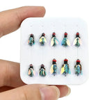 Topranc Fly Fishing Dry Flies Bionic Insect Fly Bait Suitable for Bass Trout Carp Reflective Woven Material With Double Winged