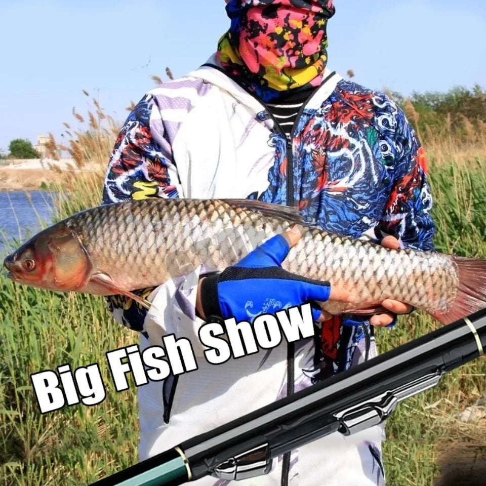 2.7m-7.2m Fishing Rods High 60T Carbon Ultralight Telescopic Surfcasting Spinning Rock Fishing Rod  Coast Sea Fishing Freshwater