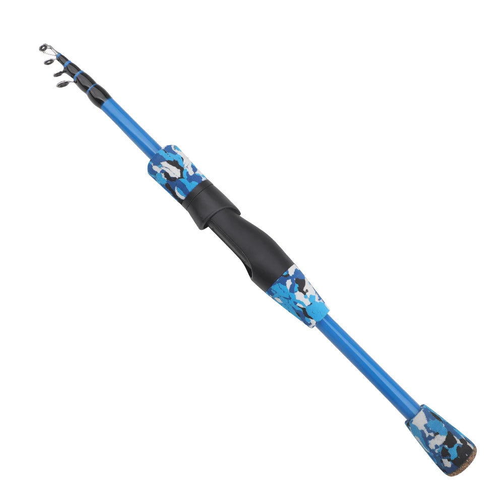 ROLLFISH 1pcs Portable Travel Telescopic Fishing Rod 1.2m/1.5m Light Weight Spinning Casting Carbon Fiber Lure Fishing Rod