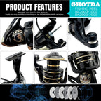 Lightweight Spinning Reel 2000 3000 4000 5000 6000 7000 Coil 5.2:1 Lure Fishing Reels Tackle for Trout Peche Bass Pike Zander