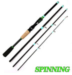 Casting Spinning Lure Fishing Rod Solid ML Tip 1.8/2.1m Ultralight Trout Jigging Pole 4/5 Sections Pesca