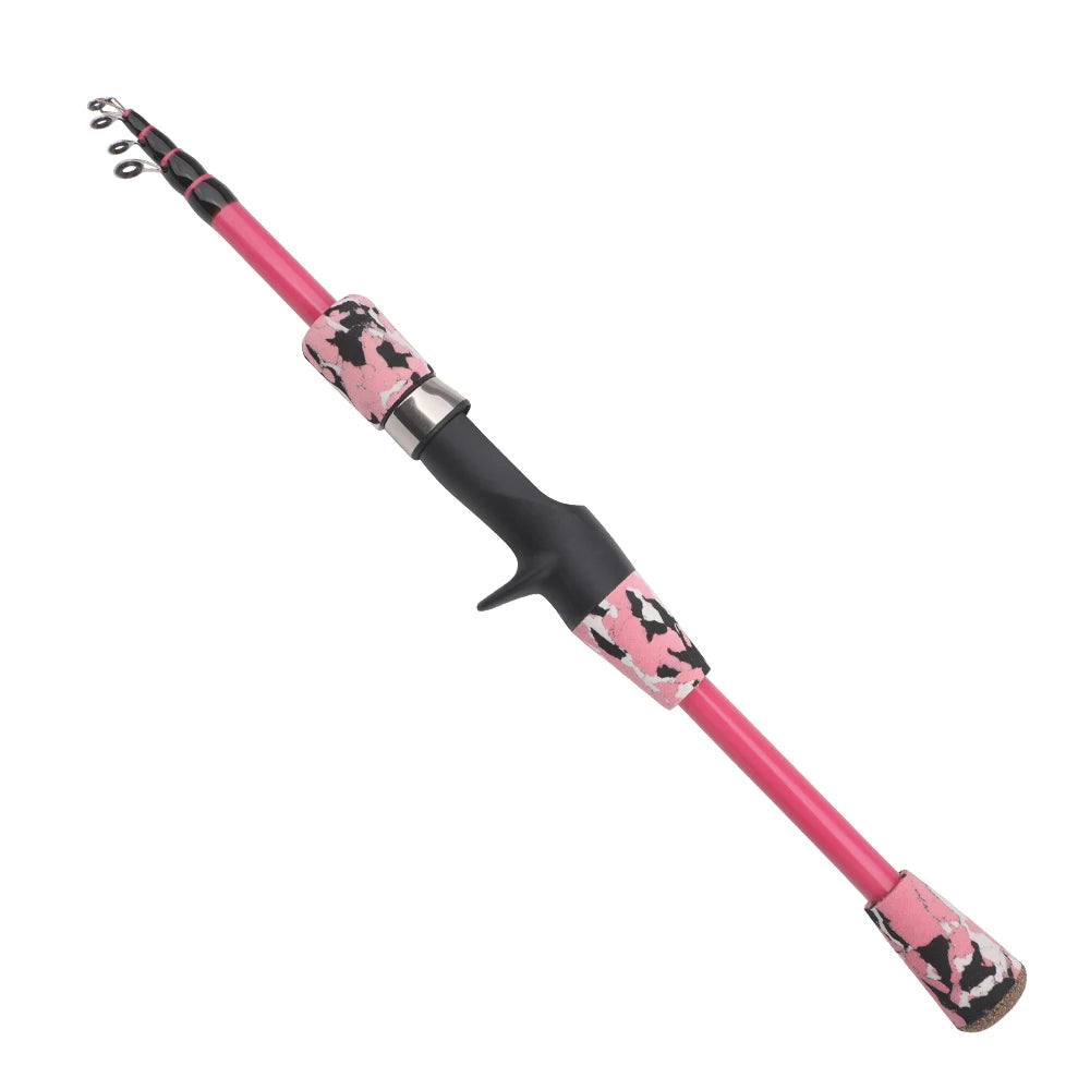 ROLLFISH 1pcs Portable Travel Telescopic Fishing Rod 1.2m/1.5m Light Weight Spinning Casting Carbon Fiber Lure Fishing Rod