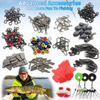 264Pcs Fishing Tackle Accessories Set,Including Hooks Sinker Weight Swivels Snaps Variety Fishing Supplies - For Outdoor Fishing