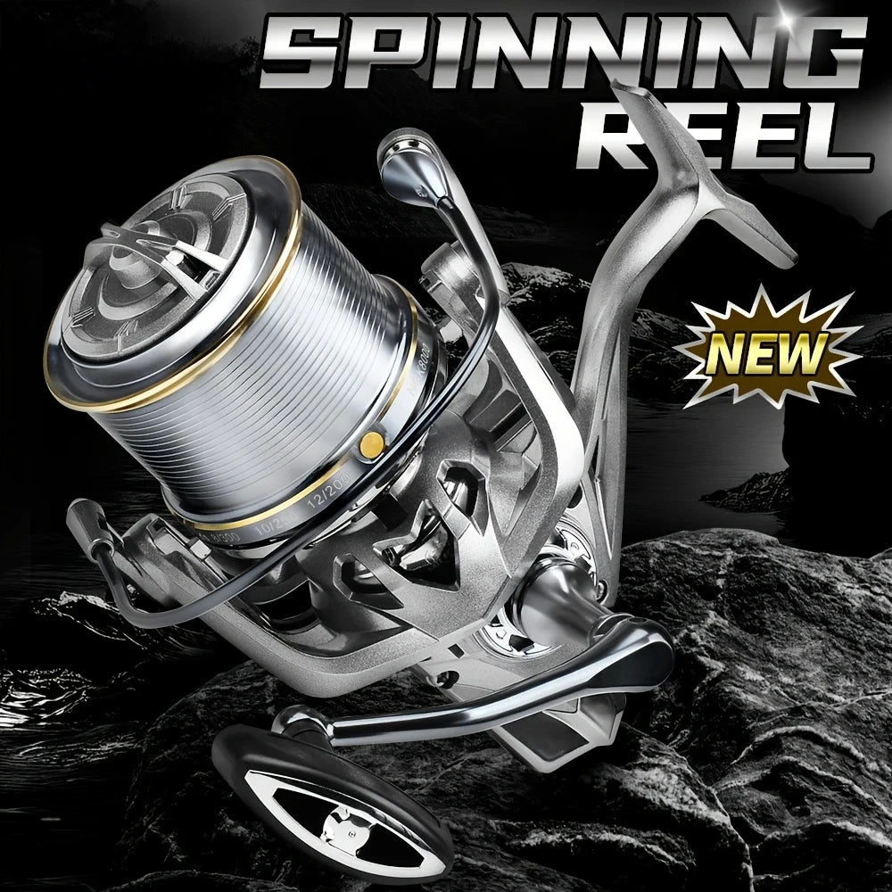Rooblinos Stainless Steel Bearing Spinning Fishing Reel 8000 9000 10000 12000 14000 25KG Powerful Reel Saltwater Fresh Water