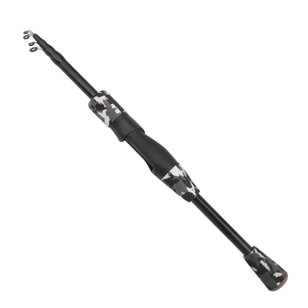 ROLLFISH 1pcs Portable Travel Telescopic Fishing Rod 1.2m/1.5m Light Weight Spinning Casting Carbon Fiber Lure Fishing Rod