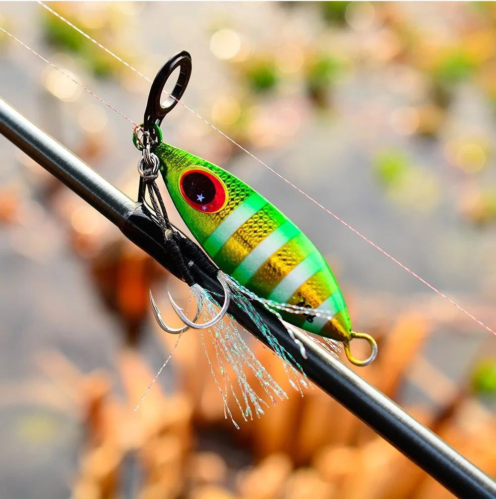 Big Jig Fishing Lure Weights 10g-60g Fishing Jigs Saltwater Lures Metal Bass Jig Isca Artificial Fake Fish Glitter Holographic