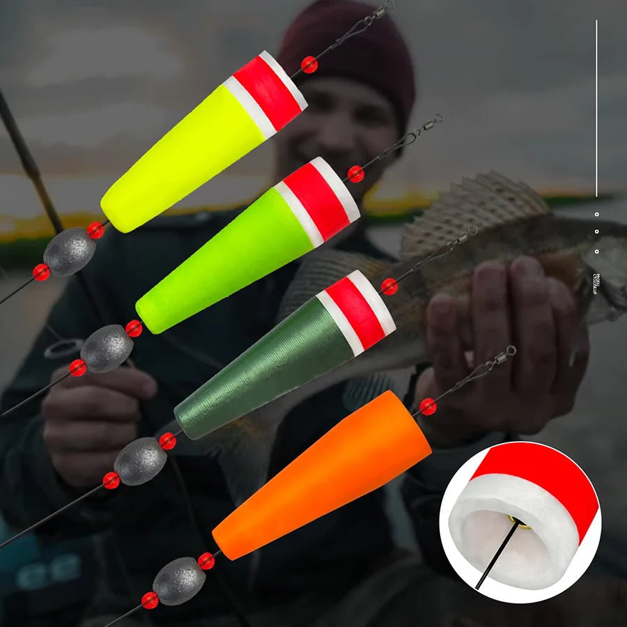 Fishing Floats Bobbers Fishing Popping Cork Trout Float Rig Weighted Popping Floats Cork Trout Floats for Fishing Saltwater