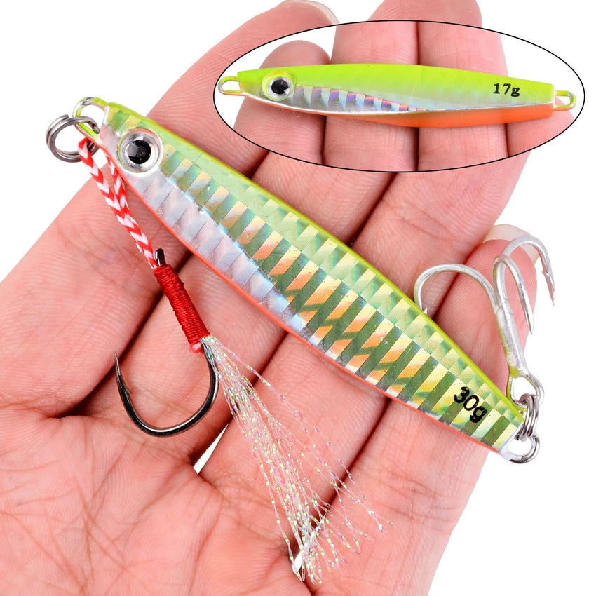 2026 Metal Jig Fishing Lure Weights 7g-40g Trolling Hard Bait Bass Fishing Bait Tackle Trout Jigging Lure Jigs Saltwater Lures