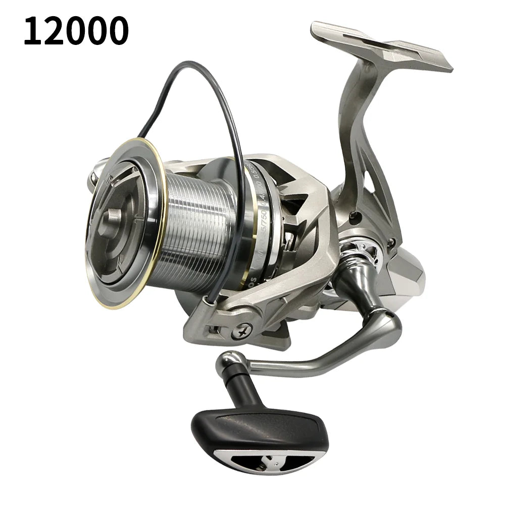 Rooblinos Stainless Steel Bearing Spinning Fishing Reel 8000 9000 10000 12000 14000 25KG Powerful Reel Saltwater Fresh Water