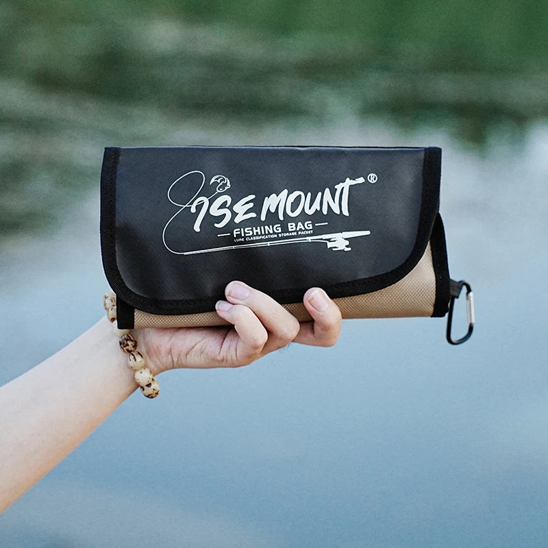 Fishing Gear Accessory Bag, Outdoor Waterproof Portable Multi-Functional Soft Lure Storage Pouch